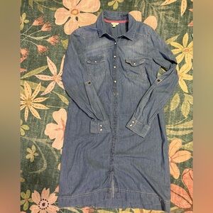 Denim Button-Up Dress